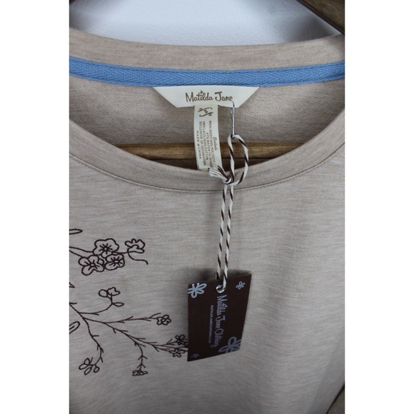 Matilda Jane NWT Bohemian Long Sleeve Neutral Top Small - Picture 3 of 7